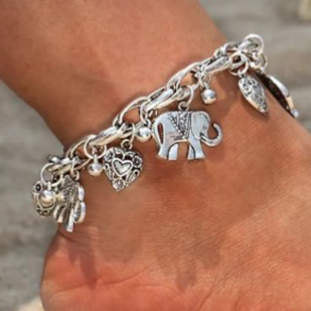 Elegant Elephant Ankle Bracelets - Picture 4 of 5